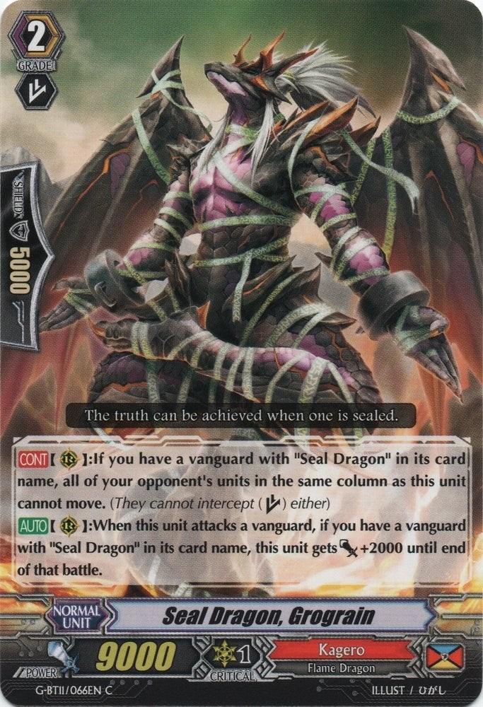 Seal Dragon Grograin (11066) [G-BT11] - Cardfight Vanguard Single