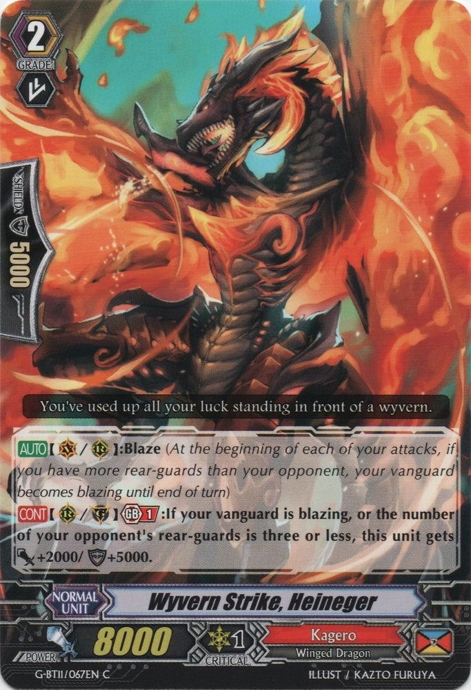 Wyvern Strike Heineger (11067) [G-BT11] - Cardfight Vanguard Single