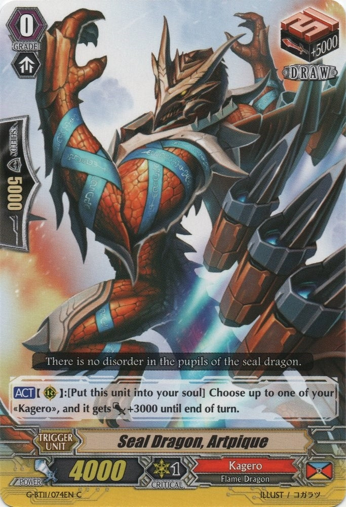 Seal Dragon Artpique (11074) [G-BT11] - Cardfight Vanguard Single