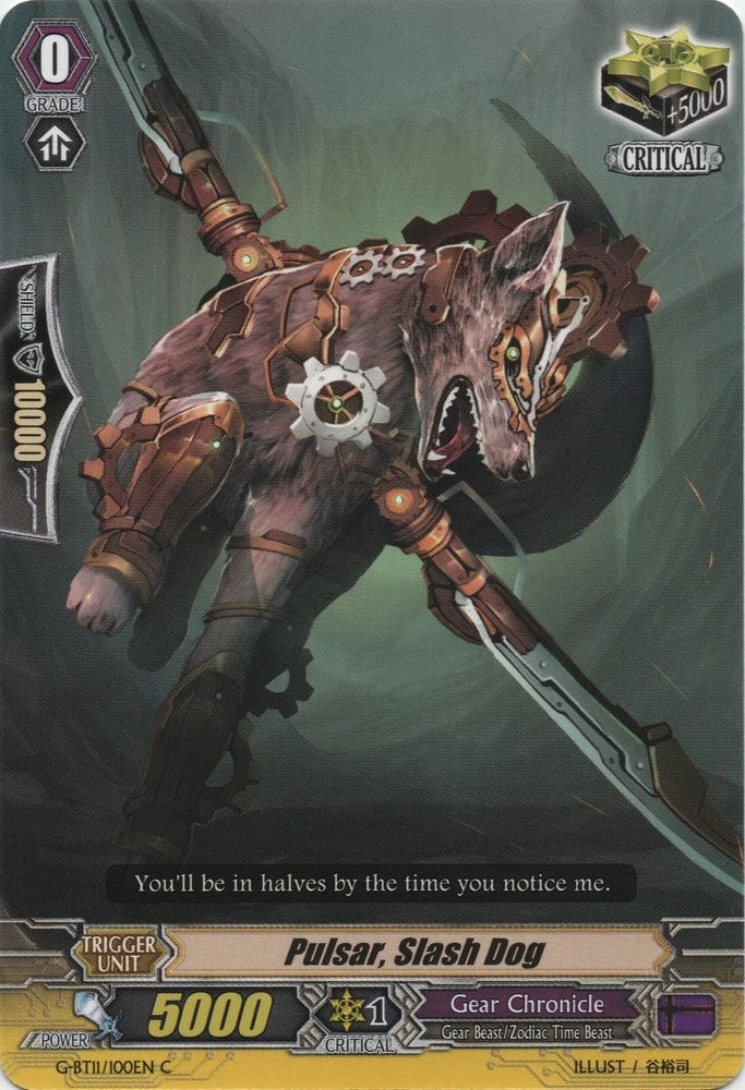 Pulsar Slash Dog (11100) [G-BT11] - Cardfight Vanguard Single