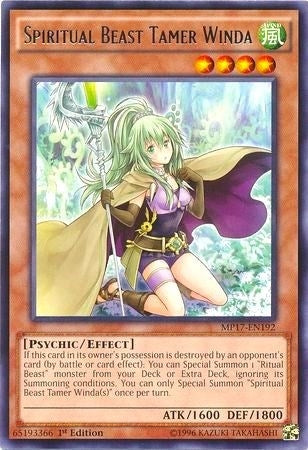 Spiritual Beast Tamer Winda (17192) (MP17) - YuGiOh Single