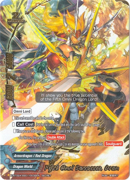 Fifth Omni Successor Drum (Secret RRR Foil) (2010032) [X-BT02A] - Future Card BuddyFight Single