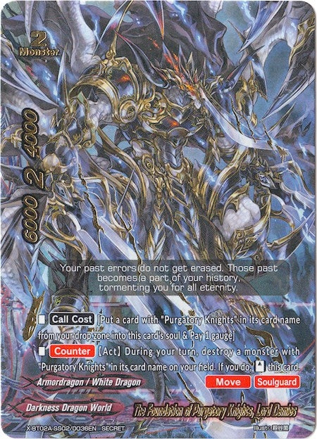 The Foundation of Purgatory Knights Lord Demios (Secret RRR Foil) (2020036) [X-BT02A] - Future Card BuddyFight Single