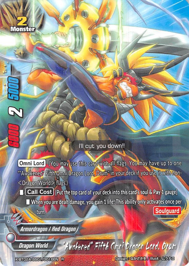 ’Awakened’ Fifth Omni Dragon Lord Drum (2010016) [X-BT02A] - Future Card BuddyFight Single