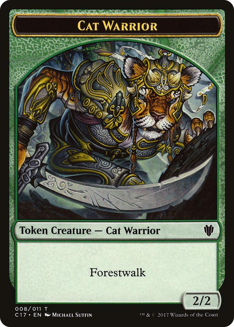 Cat Warrior // Rat Double-Sided Token (0) [C17] - MTG Single