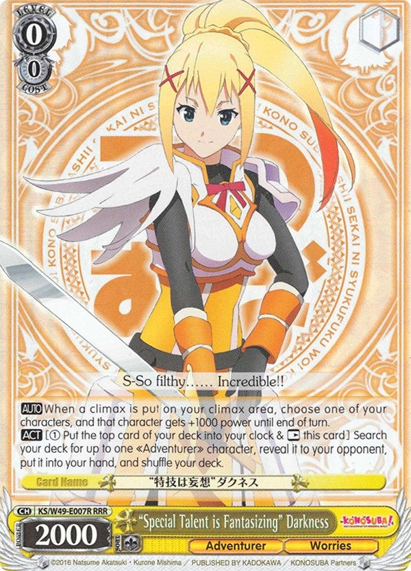 ’Special Talent is Fantasizing’ Darkness (RRR) (49007) [KS/W49] - Weiss Schwarz Single