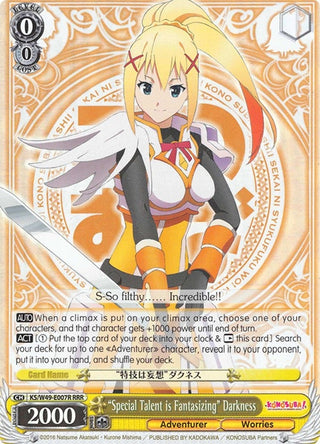 ’Special Talent is Fantasizing’ Darkness (RRR) (49007) [KS/W49] - Weiss Schwarz Single