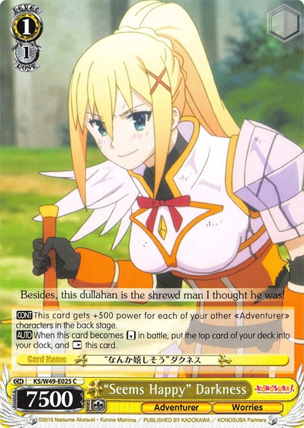 ’Seems Happy’ Darkness (49025) [KS/W49] - Weiss Schwarz Single