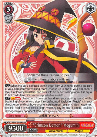 ’Crimson Demon’ Megumin (RRR) (49034) [KS/W49] - Weiss Schwarz Single