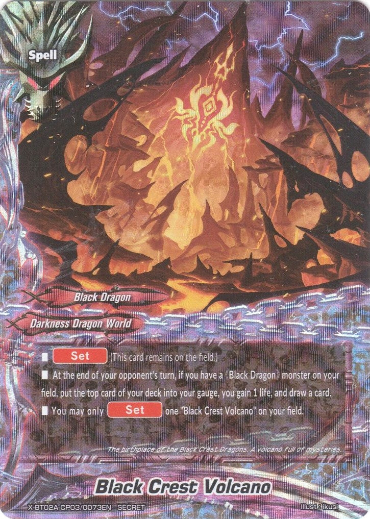 Black Crest Volcano (Secret R Foil) (2030073) [X-BT02A] - Future Card BuddyFight Single