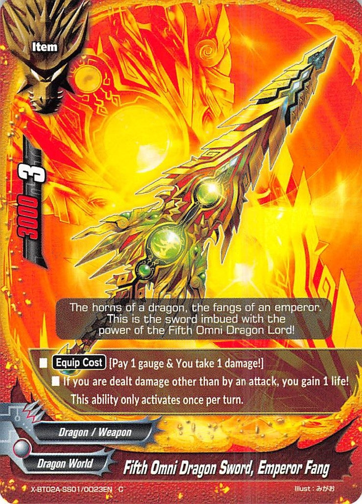 Fifth Omni Dragon Sword Emperor Fang (2010023) [X-BT02A] - Future Card BuddyFight Single