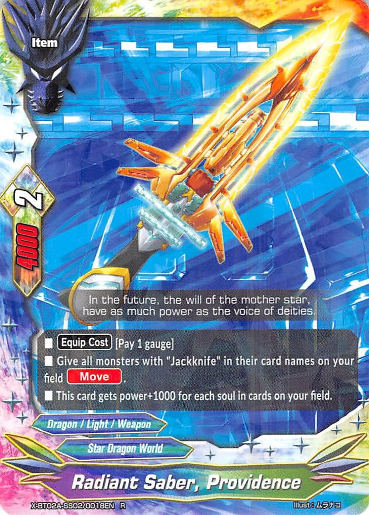 Radiant Saber Providence (2020018) [X-BT02A] - Future Card BuddyFight Single