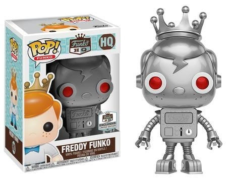 Freddy Funko (Silver Robot) (Funko Flagship Opening Night Exclusive) (HQ) [POP!] - Funko Sealed