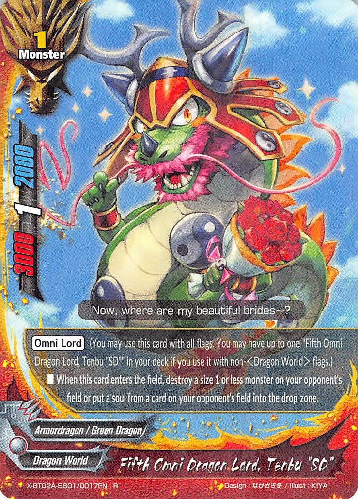 Fifth Omni Dragon Lord Tenbu ’SD’ (2010017) [X-BT02A] - Future Card BuddyFight Single
