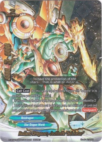 Radiant Dragoner Jackknife ’Sol Aster’ (Secret RRR Foil) (2020040) [X-BT02A] - Future Card BuddyFight Single