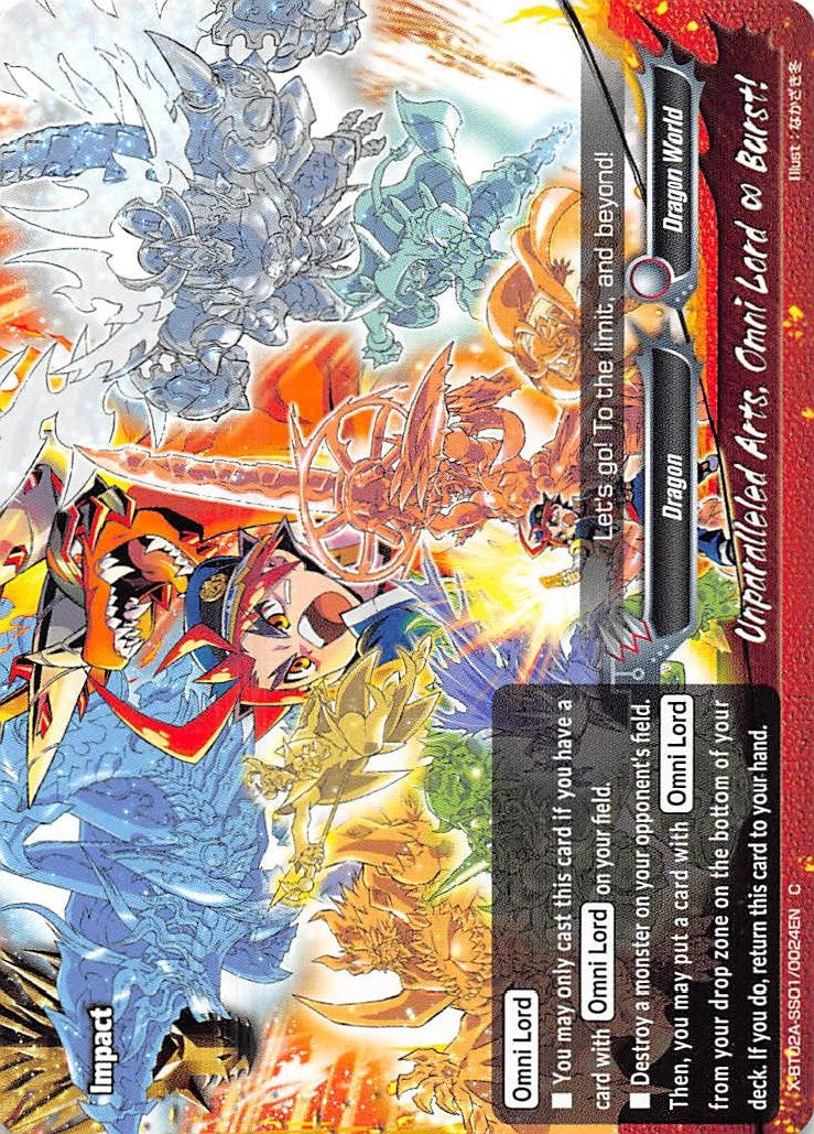 Unparalleled Arts Omni Lord Continuous Burst! (2010024) [X-BT02A] - Future Card BuddyFight Single