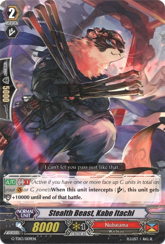 Stealth Beast Kabe Itachi (13009) [G-TD13] - Cardfight Vanguard Single