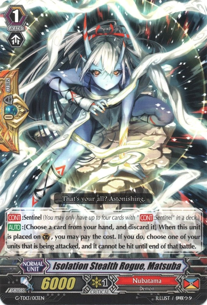 Isolation Stealth Rogue Matsuba (13013) [G-TD13] - Cardfight Vanguard Single
