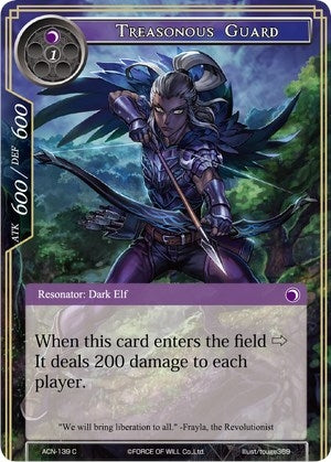 Treasonous Guard (139) [ACNS] - Force of Will Single