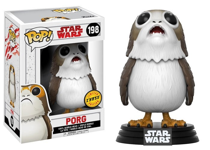 Star Wars: The Last Jedi: Porg (Mouth Open) (Bobble-Head) (Limited Edition Chase) (198) [POP!] - Funko Sealed