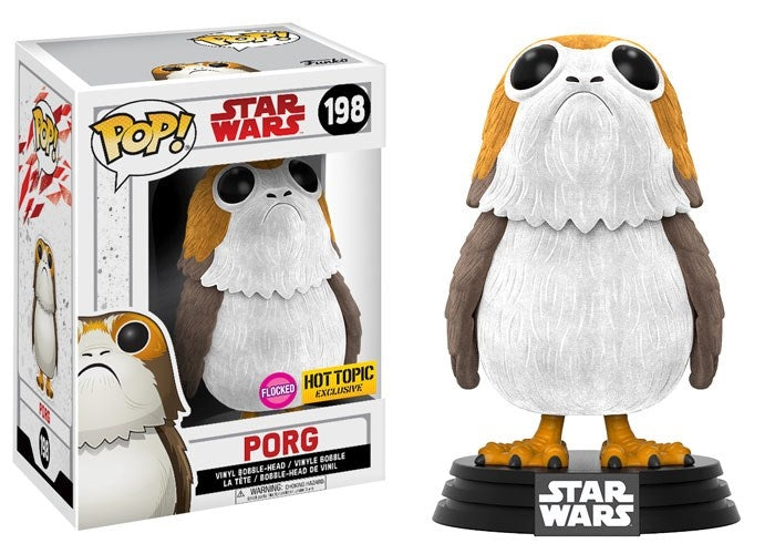 Star Wars: The Last Jedi: Porg (Flocked) (Bobble-Head) (Hot Topic Exclusive) (198) [POP!] - Funko Sealed