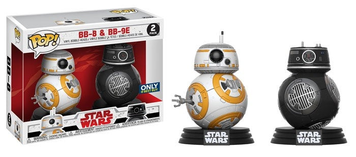 Star Wars: The Last Jedi: BB-8 & BB-9E 2-Pack (Bobble-Heads) (Best Buy Exclusive) [POP!] - Funko Sealed