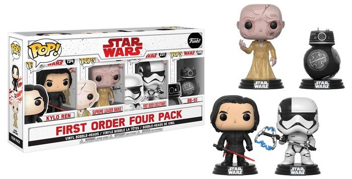 Star Wars: The Last Jedi: First Order Four Pack (Bobble-Heads) (Costco Exclusive) [POP!] - Funko Sealed