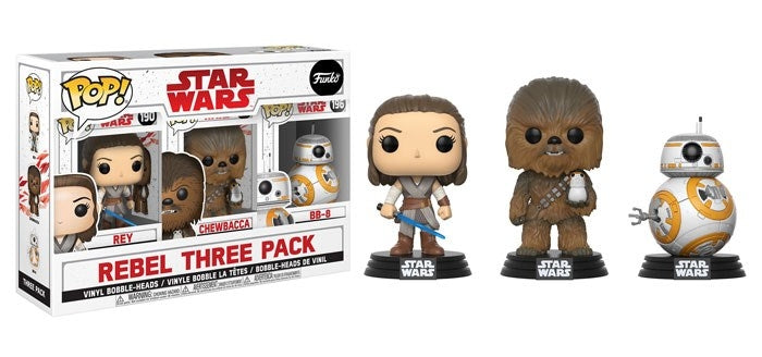 Star Wars: The Last Jedi: Rebel Three Pack (Bobble-Heads) (Costco Exclusive) [POP!] - Funko Sealed