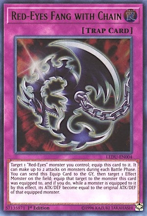 Red-Eyes Fang with Chain (4) (LEDU) - YuGiOh Single
