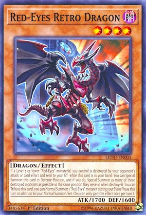 Red-Eyes Retro Dragon (5) (LEDU) - YuGiOh Single