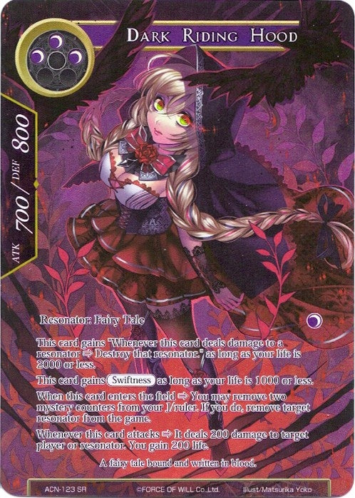 Dark Riding Hood (Full Art) (123) [ACNS] - Force of Will Single