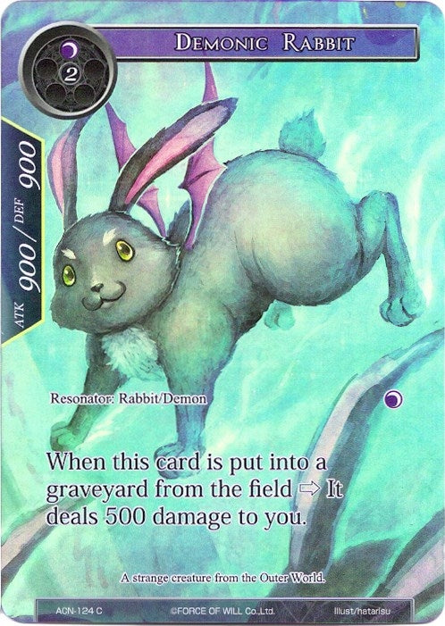 Demonic Rabbit (Full Art) (124) [ACNS] - Force of Will Single