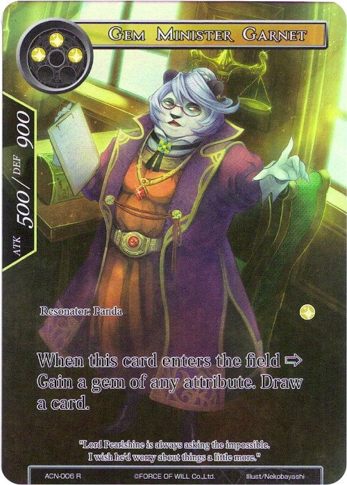 Gem Minister Garnet (Full Art) (6) [ACNS] - Force of Will Single