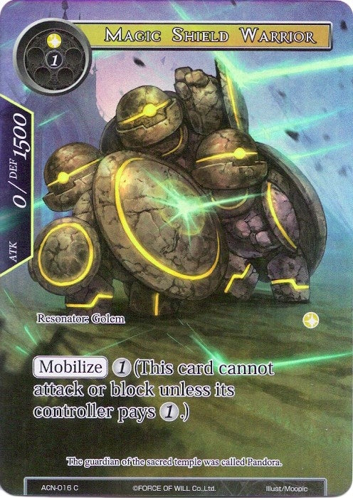 Magic Shield Warrior (Full Art) (16) [ACNS] - Force of Will Single