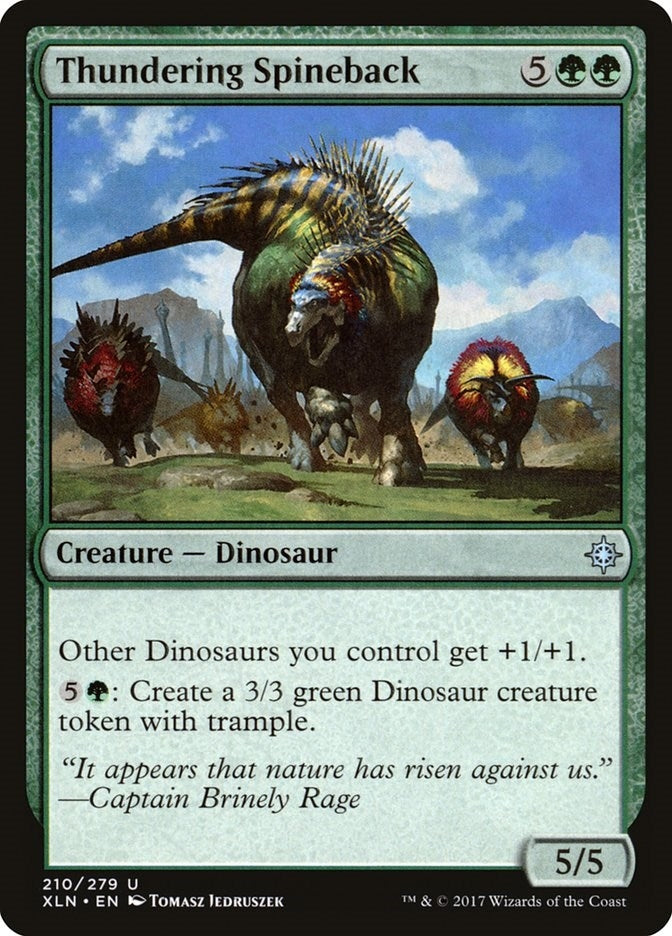 Thundering Spineback (210) [XLN] - MTG Single