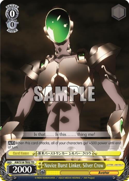 Novice Burst Linker Silver Crow (1802) [AW/S18] - Weiss Schwarz Single