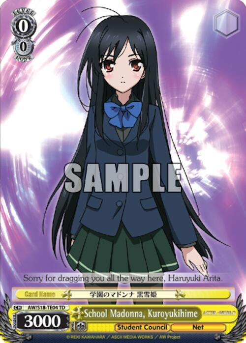 School Madonna Kuroyukihime (1804) [AW/S18] - Weiss Schwarz Single