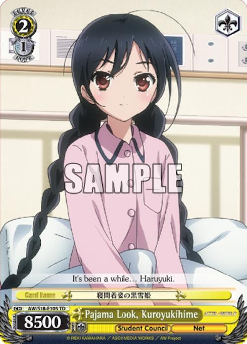 Pajama Look Kuroyukihime (18105) [AW/S18] - Weiss Schwarz Single