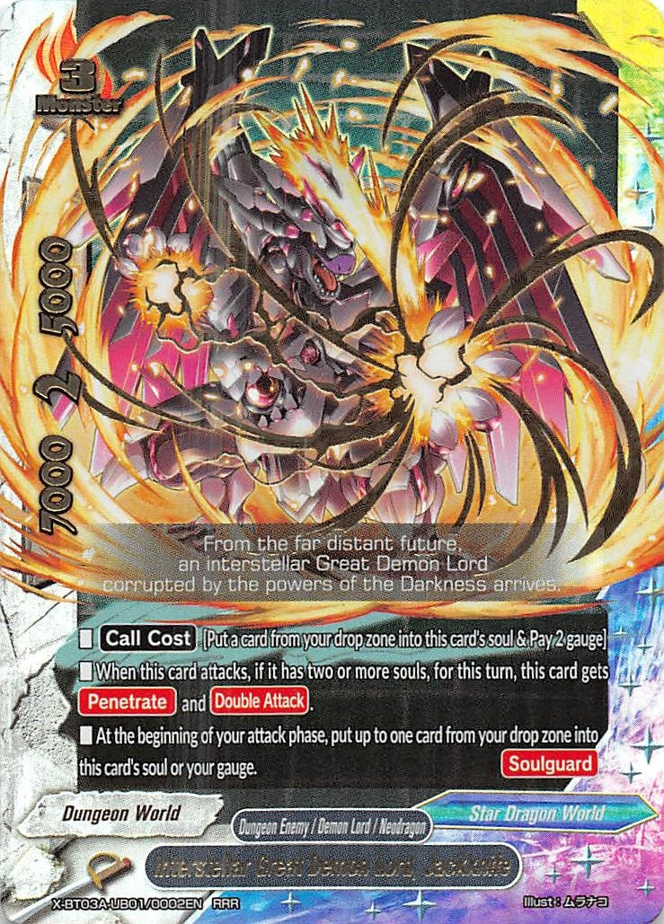 Interstellar Great Demon Lord Jackknife (3010002) [X-BT03A] - Future Card BuddyFight Single