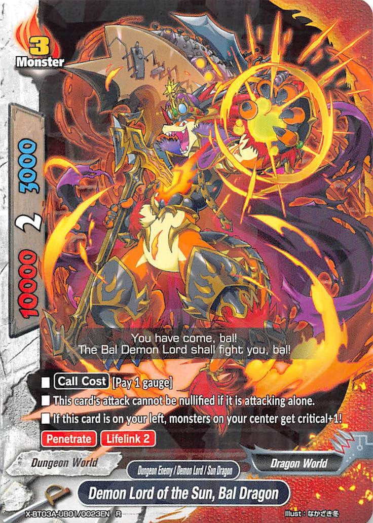 Demon Lord of the Sun Bal Dragon (3010023) [X-BT03A] - Future Card BuddyFight Single