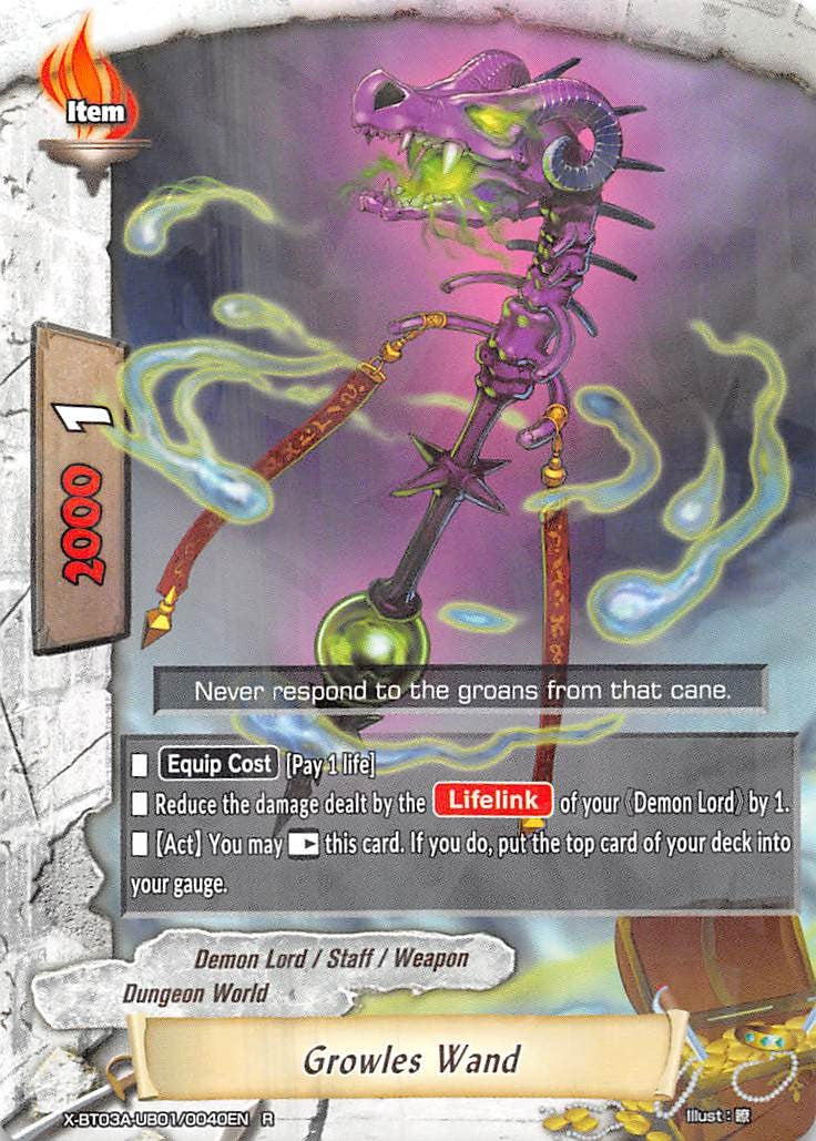 Growles Wand (3010040) [X-BT03A] - Future Card BuddyFight Single