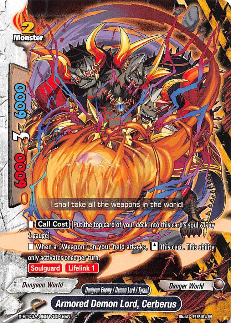Armored Demon Lord Cerberus (3010048) [X-BT03A] - Future Card BuddyFight Single
