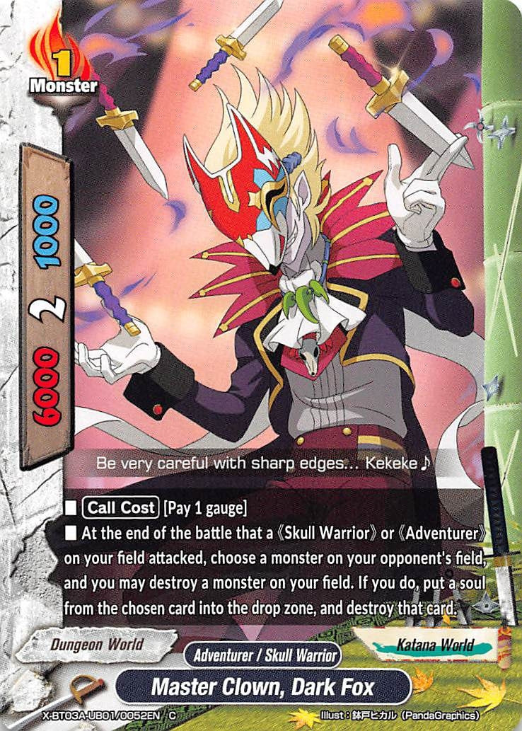 Master Clown Dark Fox (3010052) [X-BT03A] - Future Card BuddyFight Single