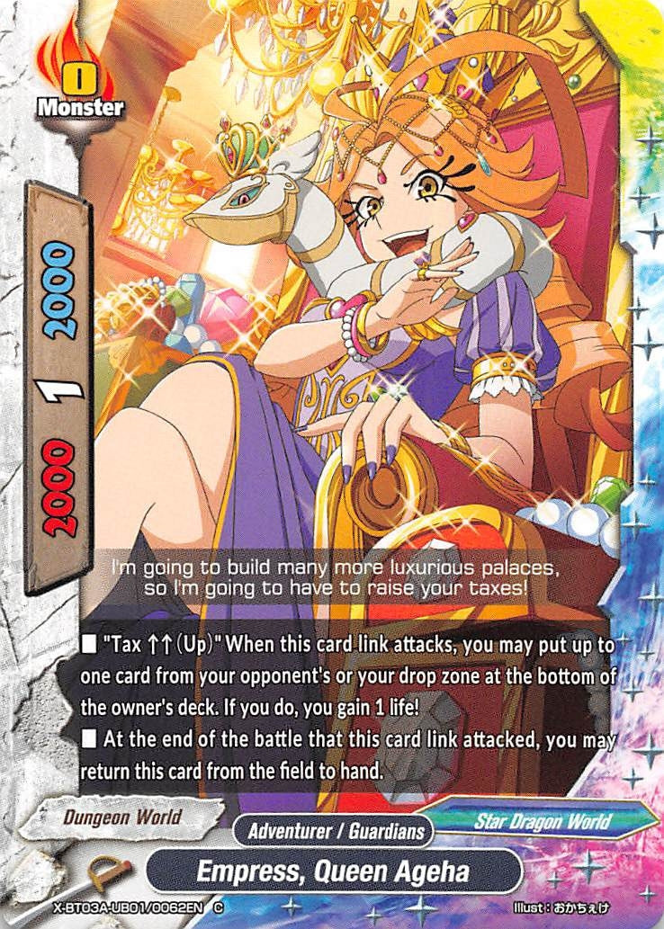 Empress Queen Ageha (3010062) [X-BT03A] - Future Card BuddyFight Single
