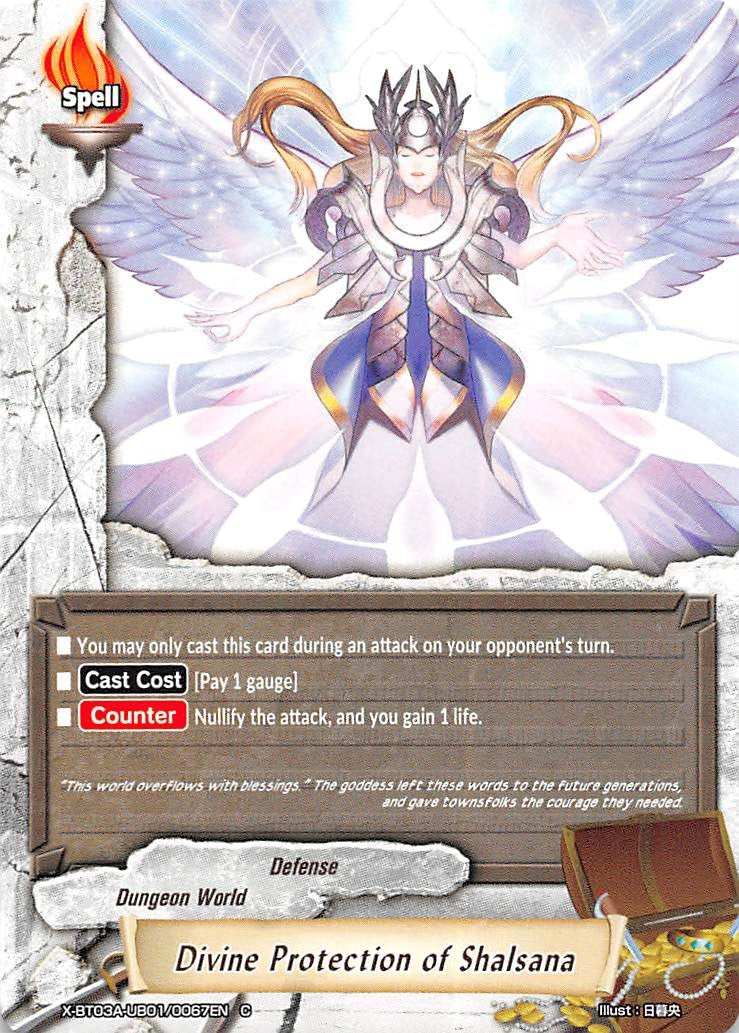 Divine Protection of Shalsana (3010067) [X-BT03A] - Future Card BuddyFight Single