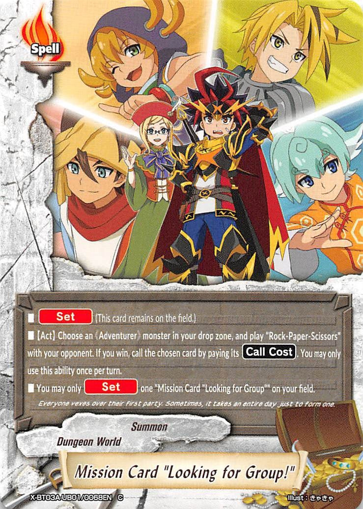 Mission Card ’Looking for Group!’ (3010068) [X-BT03A] - Future Card BuddyFight Single