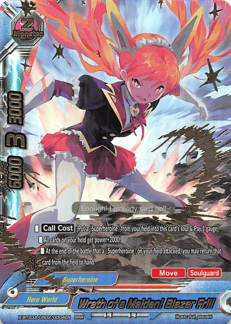 Wrath of a Maiden! Blazer Frill (3020004) [X-BT03A] - Future Card BuddyFight Single