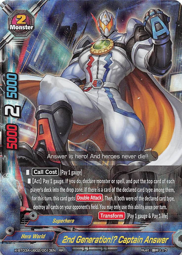 2nd Generation!? Captain Answer (3020013) [X-BT03A] - Future Card BuddyFight Single