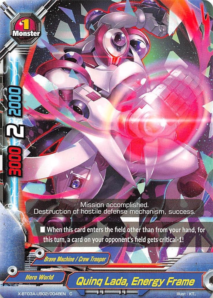 Quinq Lada Energy Frame (3020048) [X-BT03A] - Future Card BuddyFight Single