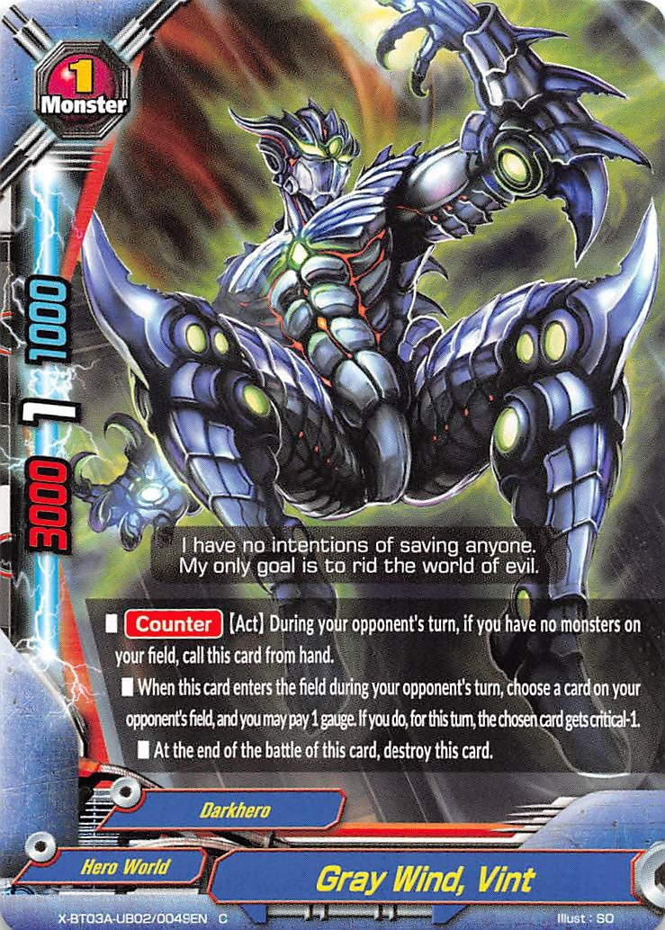 Gray Wind Vint (3020049) [X-BT03A] - Future Card BuddyFight Single